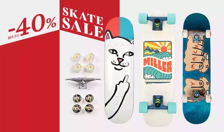 Blue Tomato - Skate Sale bis zu -40% - Skateboard- Komplettboards, Longboards, Skateboard- Komponenten, Zubehör