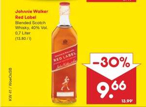 Johnnie Walker Red Label 40% 0,7l Whisky (Herkunft Schottland) - nur am Samstag 15.10.2022 bei NETTO verfügbar