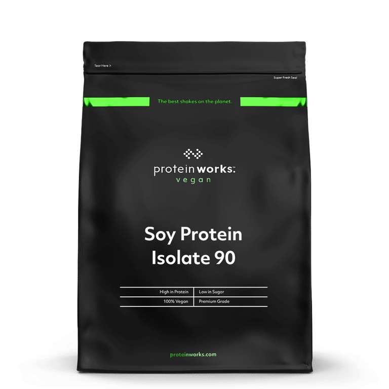 Soja Vegan Protein 90 (Isolat) | Soja Proteinpulver für 8,89 €/ kg (8 kg Mindestmenge) | The Protein Works