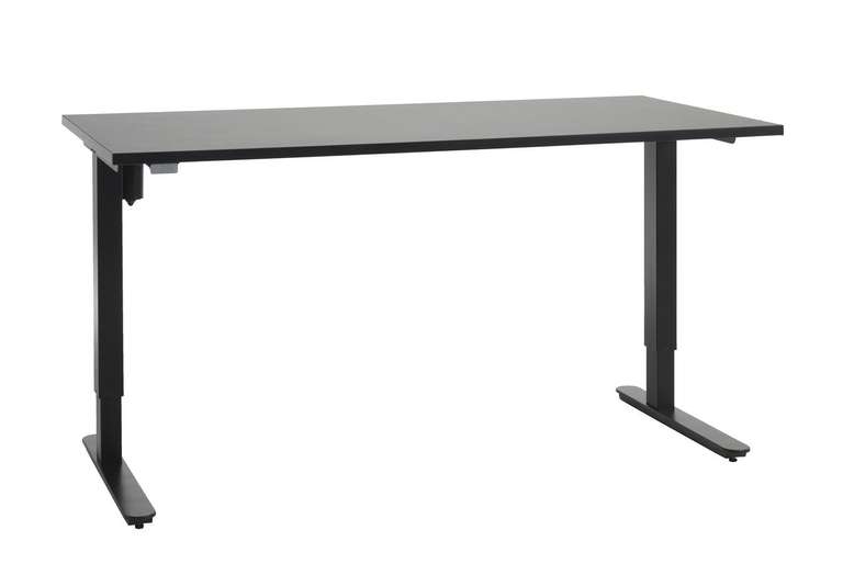 Schreibtisch SLANGERUP 80x160 schwarz (elektrisch höhenverstellbarer Schreibtisch)