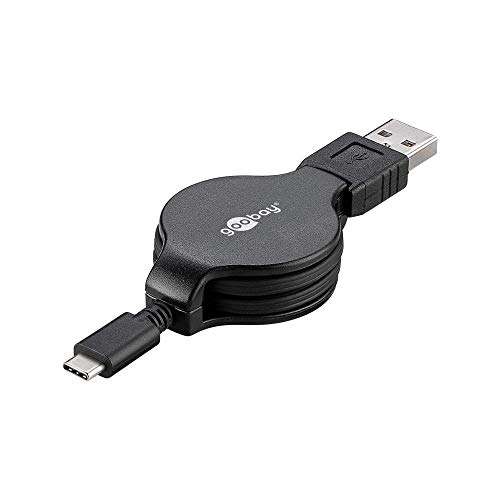 Goobay USB-C Lade- und Synchronisationskabel, ausziehbar, 1m (Prime)