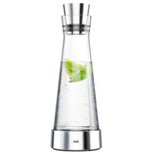 EMSA Kühlkaraffe "Flow Slim" (1 Liter, Glas/Edelstahl, mit Kühlelement)