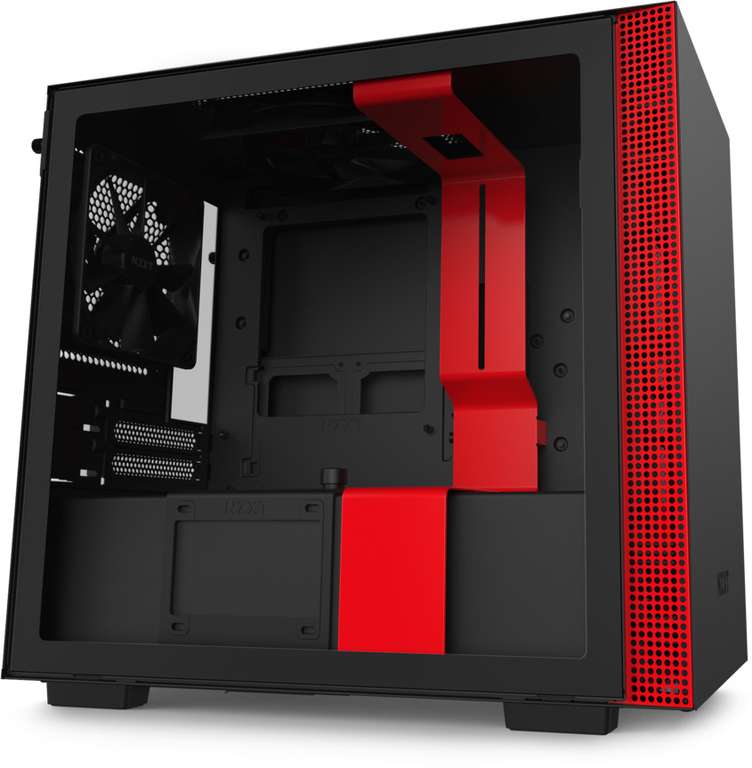 NZXT H210 Schwarz/ Rot (PC Gehäuse, Mini-ITX, Glasfenster) für 39€ (Mindfactory)