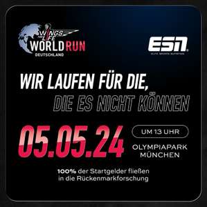 Lokal München: Kostenlose Teilnahme am Wings for Life World Run - Flagship Run München inkl. Shirt