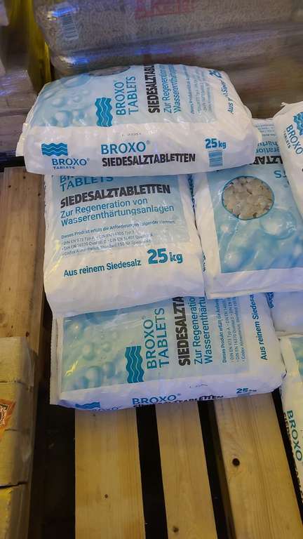 [EDEKA] BROXO Siedesalz-Tabletten für Entkalkungsanlagen für 7,99€/25kg