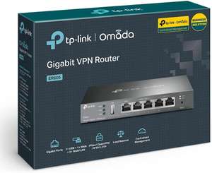 [B-Ware] TP-Link Omada Gigabit VPN Router ER605 (1x WAN, 2x LAN, 2x WAN/LAN, USB 2.0, Cloud Management per App oder Browser)