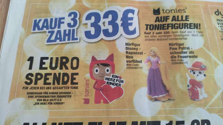 tonies - Tonie Figuren Kauf 3 Zahl 33€ bei HEM expert
