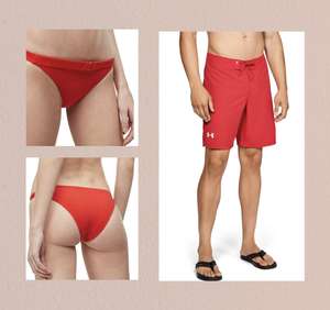 Heute ist der Tag des Bikinis! [mypopupclub] Summer-Sale: z.B. UNDER ARMOUR Bade-Shorts rot Herren (Gr. W29 - 34)