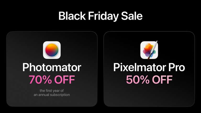 [apple app store] Pixelmator Pro (exklusive BIlderbearbeitung für den Mac 50% rabattiert) | Photomator 70 % erstes Jahr