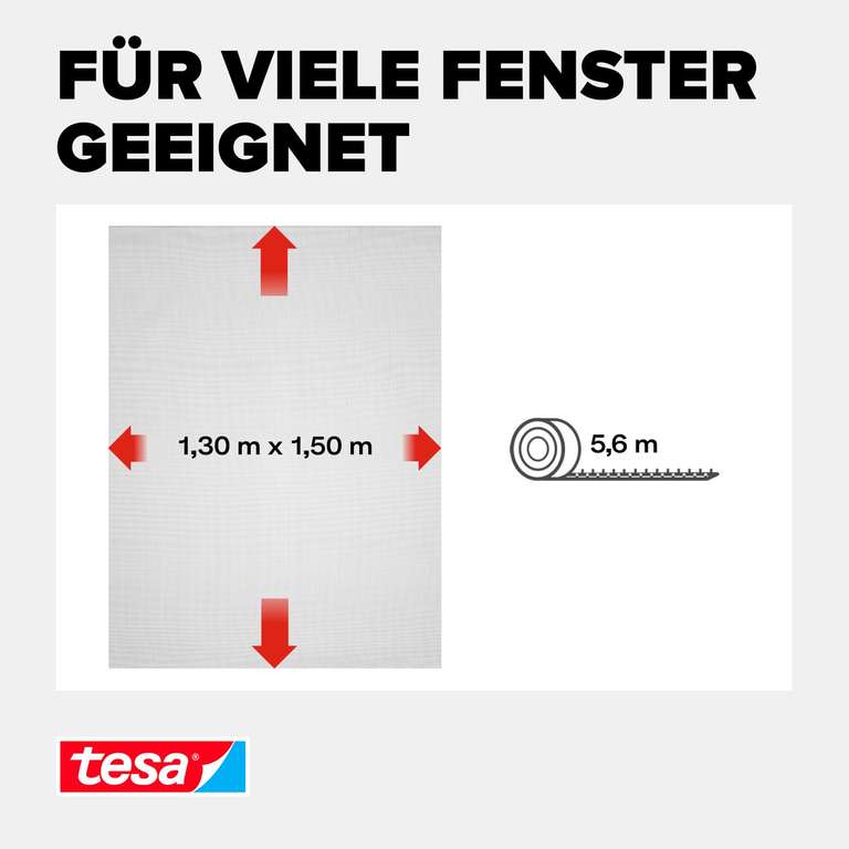 Cm Insect tesa Insect Stop Klett-Fliegengitter 130×150 cm – zuschneidbar, montage ...