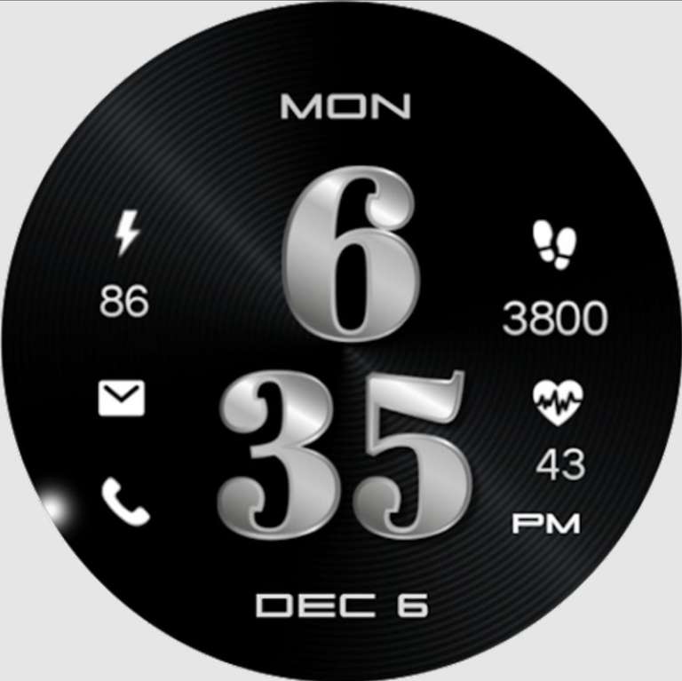 (Google Play Store) 5 OQ Watchfaces (WearOS Watchface analog & digital)