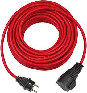Brennenstuhl Baustellen-Verlängerungskabel (10m Kabel, für den Einsatz im Außenbereich IP44) rot(/Prime)