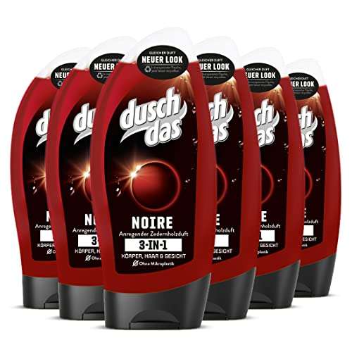 (Prime Spar-Abo) 6er Pack Duschdas 3-in-1 Duschgel & Shampoo Noire oder Sport