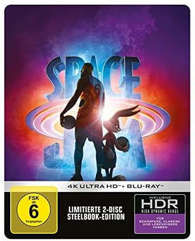 [Amazon Prime] Space Jam: A New Legacy Steelbook (Limited Edition) 4K Ultra HD Blu-ray + Blu-ray