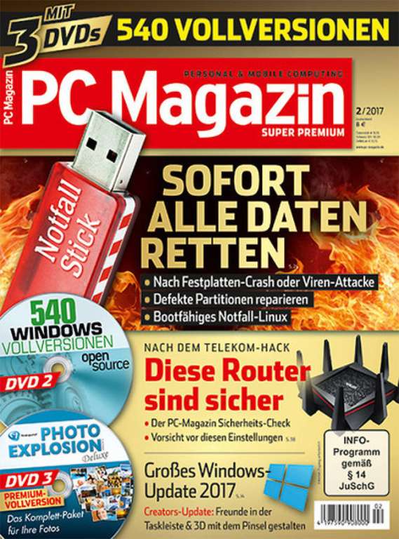 12 Technik- & Computermagazin Abos: Chip 107,40€ + 65€ Amazon | PC Games Hardware für 63,04€ + 20€ Amazon | c't für 136,20€ + 40€ Amazon