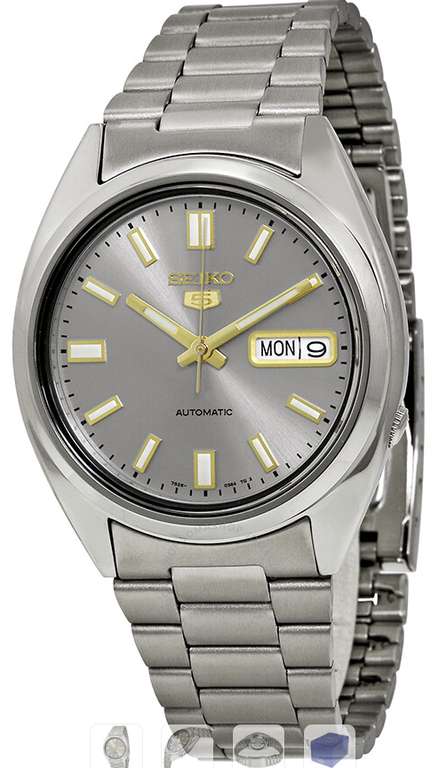 Seiko 5 Automatic Grey Dial Stainless Steel Men's Watch
