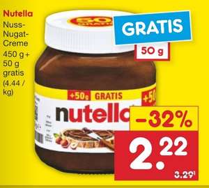 NETTO MD (Bundesweit) Nutella 500g Glas