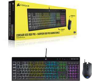 Corsair »K55 RGB PRO + HARPOON RGB PRO Gaming-Bundle (DE)« Tastatur- und Maus-Set [Otto Lieferflat]