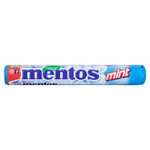 Mentos Kaubonbons Mint, Dragees mit Pfefferminz-Geschmack für frischen Atem, Multipack, Bonbon Vorrats-Packung (40 Rollen à 38g)