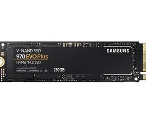 Samsung 970 EVO Plus 250 GB PCIe 3.0 (bis zu 3.500 MB/s) NVMe M.2 Internes Solid State Drive (SSD)