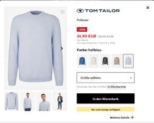 Tom Tailor Feinstrick Pullover in div. Farben ab 24,90€ (statt 50€)