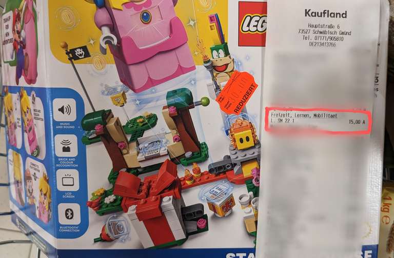 Preisfehler / Lokal Kaufland Schwäbisch Gmünd 73525 / Lego Super Mario 71403