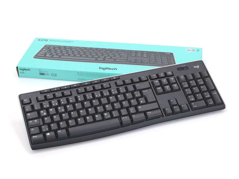 [Ebay] Logitech K270 Funk-Tastatur Deutsch, USB-Dongle, 10m Reichweite