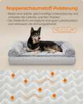 Feandrea FluffyHug Hundebett XL | Erhöhte Ränder, Stützende Polsterung | Flauschiger Plüsch | 106 x 80 x 23 cm