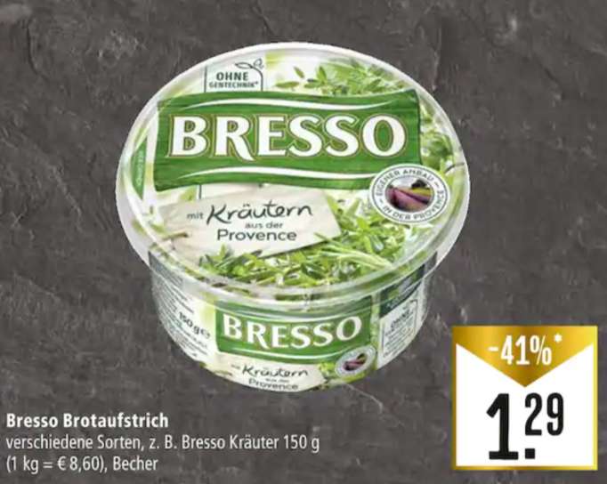 Bresso Brotaufstrich versch. Sorten für 0,59€ (Angebot + Coupon) [Lokal Marktkauf Kaiserslautern?]