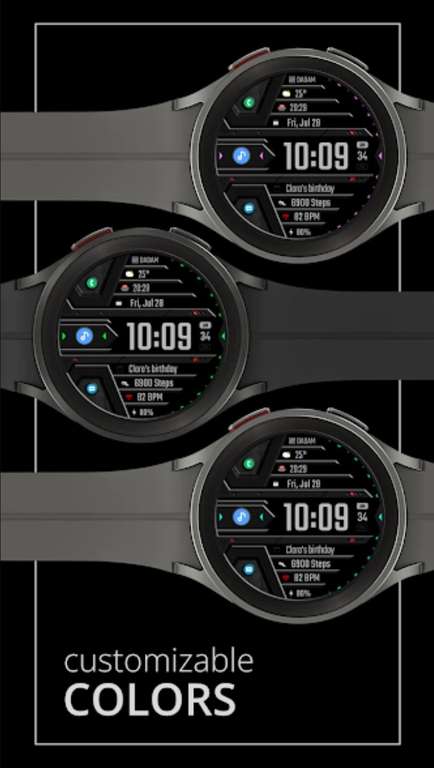 DADAM62 Digital Watch Face für 0€ (WearOS Watchface, digital) (Google Play Store)