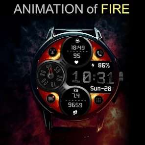[Google PlayStore] Dark Master Animation of Fire - WearOS Ziffernblatt (kostenlos statt 1,49€)