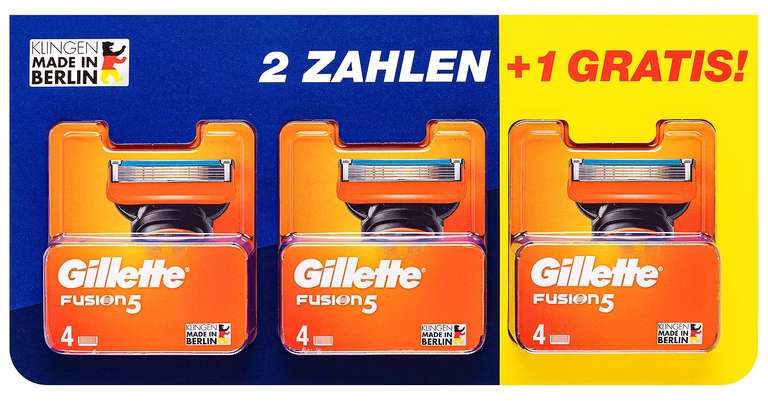 [Kaufland] Gillette Nassrasierer Rasierklingen 2+1 gratis (Fusion 5, Mach 3, Venus Spa)