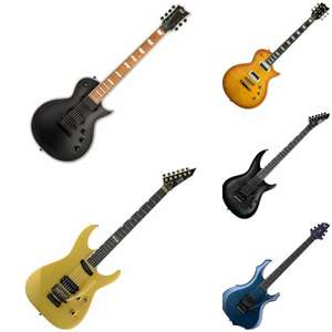 ESP LTD E-Gitarren Sammeldeal (5), z.B. ESP LTD EC-407 BLKS Black Satin, 7-Saiter E-Gitarre für 890,01€ [Muziker]