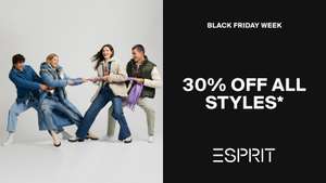 ESPRIT - Black Friday Special mit 30% auf Alles! für ESPRIT Friends, z.B. ESPRIT Button-Down-Hemd aus 100% Leinen (Gr. XS - M)