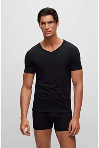 BOSS Herren V-Neck T-Shirt, 2er Pack, Slim Fit Gr S bis XXL für 26,95€ (Prime/Zalando Plus)