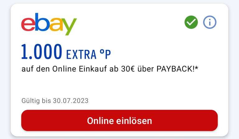 Payback [personalisiert] 1000 extra Punkte auf Ebay ab 30€, 500 extra Punkte bei Media Markt ab 30€