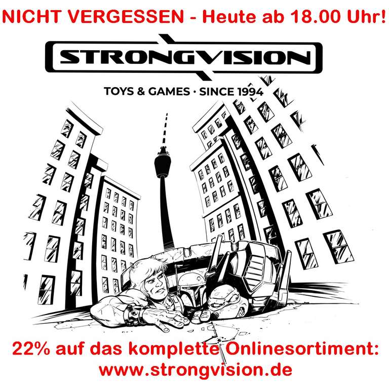 Strongvision.de : 22 % auf alles im Online Shop - auch auf alles von Pokemon