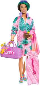 [Prime] Barbie Extra Fly Ken Reisepuppe mit tropischem Outfit + Zubehör (HNP86)