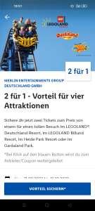 Lidl Plus Freizeitparks 2 für 1 Gutschein Heidepark Legoland Gardaland