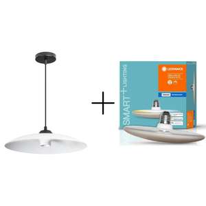 Ledvance SMART+ TIBEA LED Pendelleuchte Ø 35cm Deckenleuchte E27 mit Bluetooth LED Lampe SMART+ 22W=125W Dimmbar