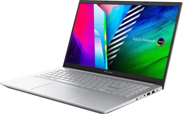 ASUS Vivobook Pro 15 OLED D3500QC silver, Ryzen 7-5800H, 16GB, 1TB SSD (Creator/Gaming Notebook (15,6 Zoll OLED, RTX 3050, silber)
