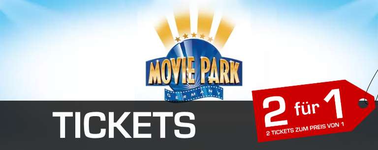 Movie Park Germany 2 Tickets zum Preis von 1 Saison 2023