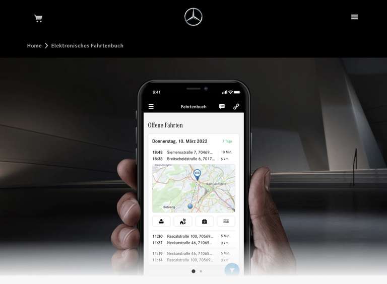 Mercedes Fahrtenbuch mit 10% Rabatt