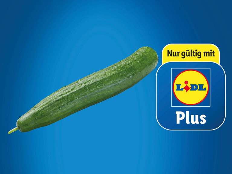 Lidl Plus App: Gurke ( ohne App 39Cent) , Klasse 1 , Herkunft: Niederlande &Spanien, ab heute im Angebot