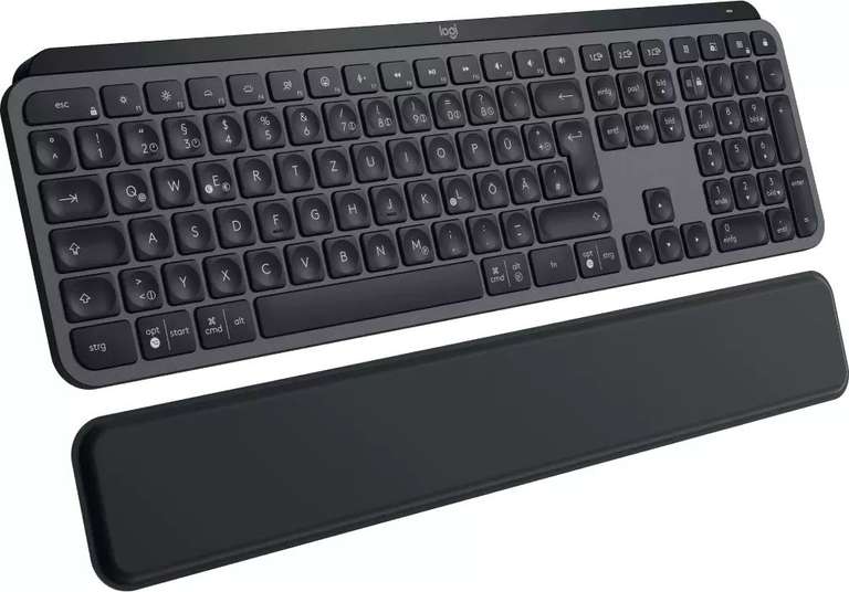 Logitech MX Keys S Plus kabellose Tastatur mit Handballenauflage (1500mAh Akku, USB-C)