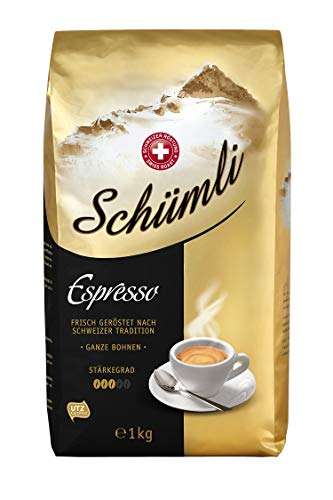 [PRIME/Sparabo] Schümli Espresso Ganze Kaffeebohnen 1kg - Stärkegrad 3/5 - UTZ-zertifiziert