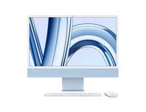 Apple iMac 24" 2023 | Apple M3 | 10-Core GPU | 16GB/1TB SSD | 4.5K Retina Display 500nits | Thunderbolt/USB 4 | Gigabit Ethernet | Blau