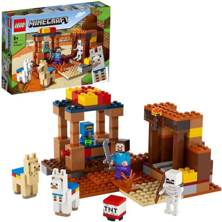[Otto Up+ / Amazon Prime] LEGO 21167 Minecraft Der Handelsplatz, Bauset mit Figuren: Steve, Skelett und Lamas