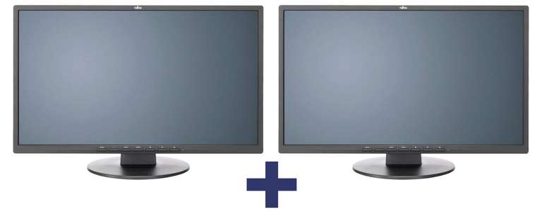 2 x Fujitsu E-Line E22-8 TS Pro LED-Monitor | 21.5", FHD, IPS, 60Hz | DisplayPort, DVI, VGA | Lautsprecher | VESA 100x100