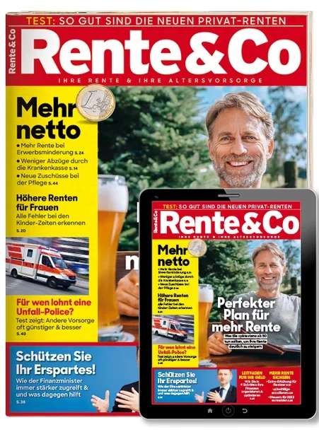 Gratis Zeitschrift Rente & Co. (1 Ausgabe kostenlos, Kündigung erforderlich)